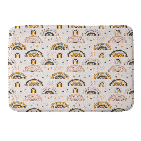 Avenie Rainy Day Rainbow Pattern Memory Foam Bath Mat