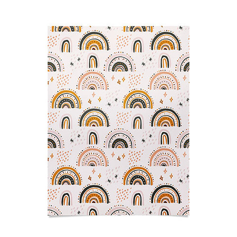 Avenie Rainy Day Rainbow Pattern Poster