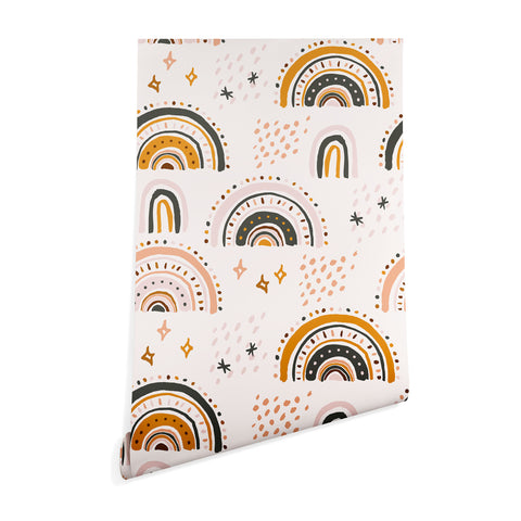 Avenie Rainy Day Rainbow Pattern Wallpaper