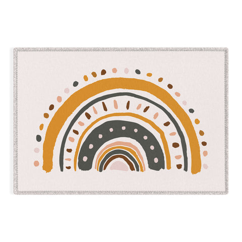 Avenie Rainy Day Rainbow Outdoor Rug