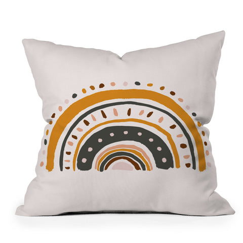 Avenie Rainy Day Rainbow Throw Pillow
