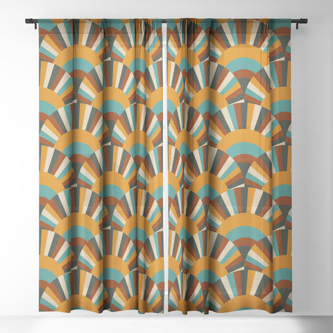 Avenie Retro Summer Hip Sunshine Sheer Window Curtain