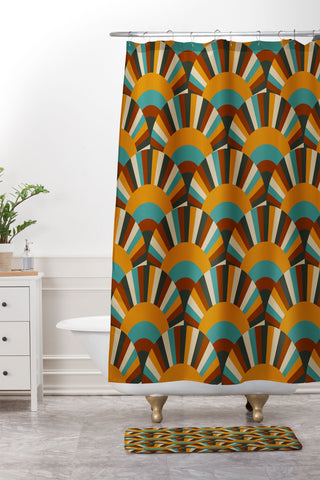 Avenie Retro Summer Hip Sunshine Shower Curtain And Mat