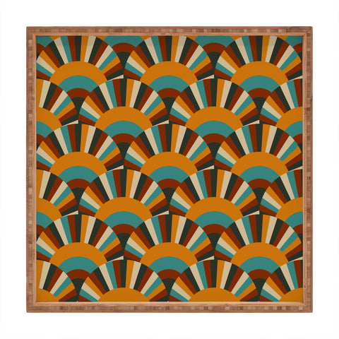 Avenie Retro Summer Hip Sunshine Square Tray