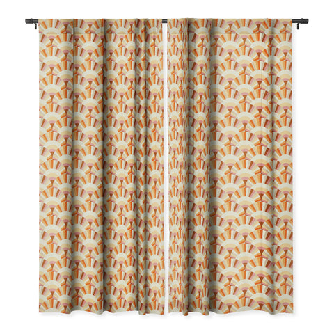Avenie Retro Summer Sunshine Blackout Window Curtain