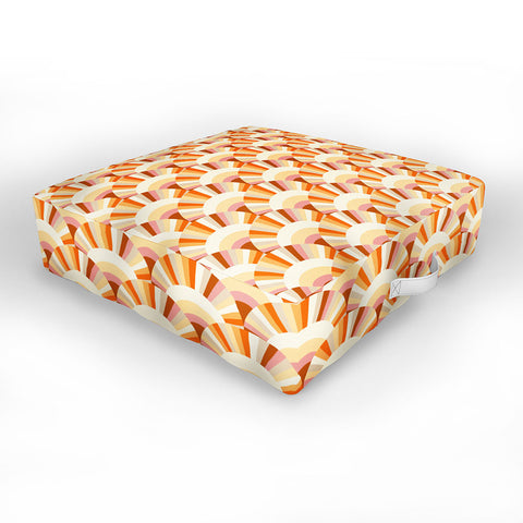 Avenie Retro Summer Sunshine Outdoor Floor Cushion