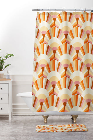 Avenie Retro Summer Sunshine Shower Curtain And Mat