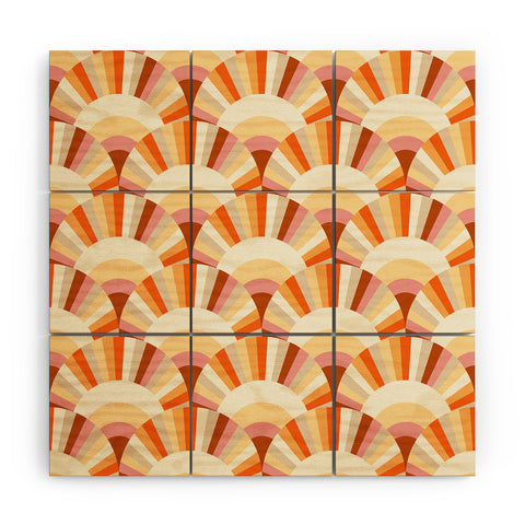 Avenie Retro Summer Sunshine Wood Wall Mural