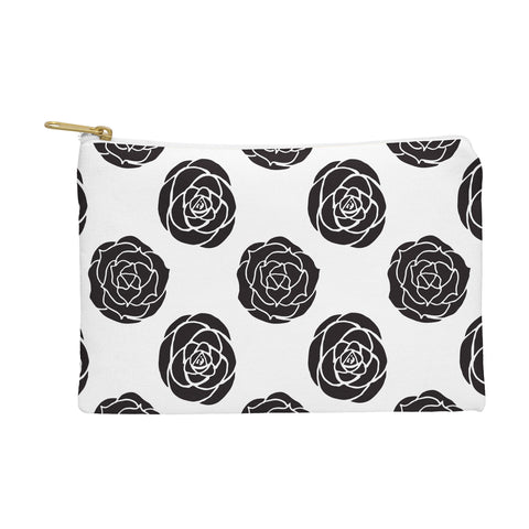 Avenie Roses Black and White Pouch