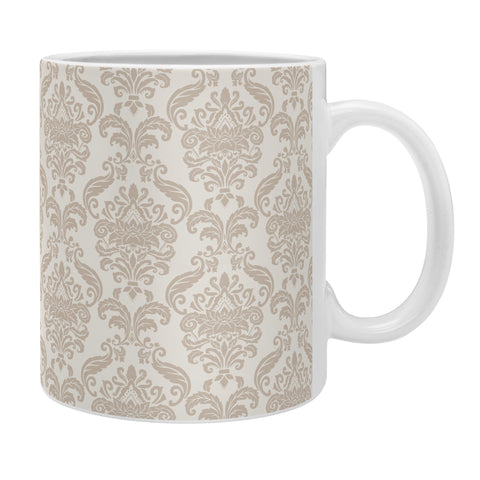 Avenie Royal Floral Damask Neutral Coffee Mug
