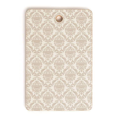 Avenie Royal Floral Damask Neutral Cutting Board Rectangle