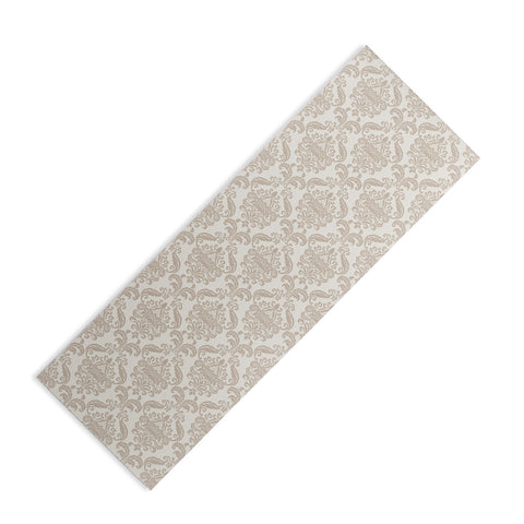 Avenie Royal Floral Damask Neutral Yoga Mat