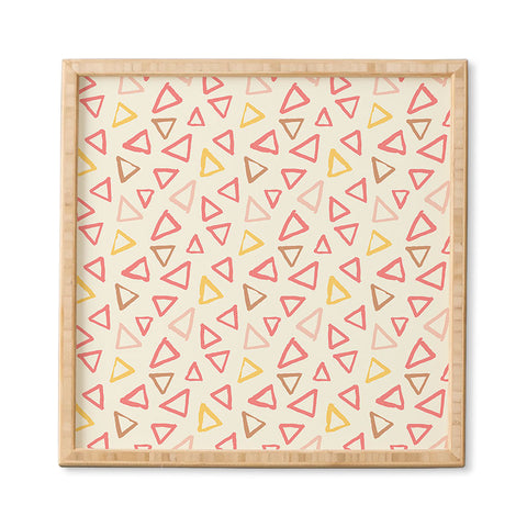 Avenie Scattered Triangles Framed Wall Art