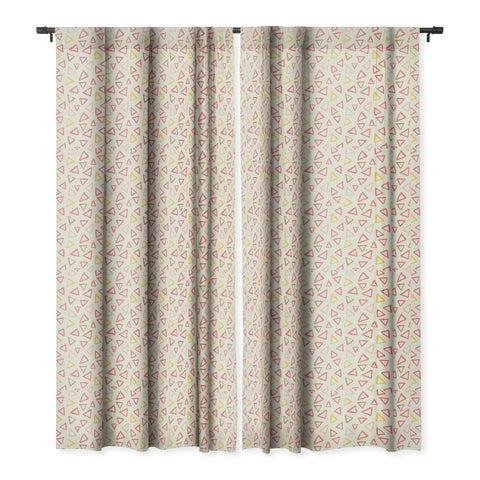 Avenie Scattered Triangles Blackout Window Curtain