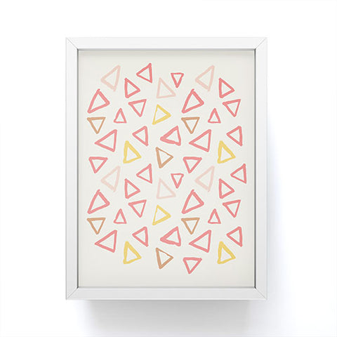 Avenie Scattered Triangles Framed Mini Art Print
