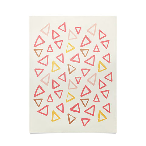 Avenie Scattered Triangles Poster