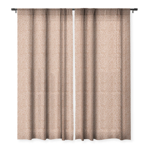 Avenie Secret Garden Pastel Petals II Sheer Window Curtain
