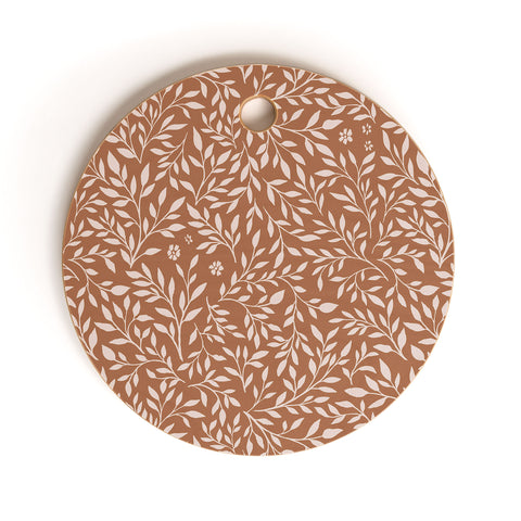 Avenie Secret Garden Pastel Petals II Cutting Board Round