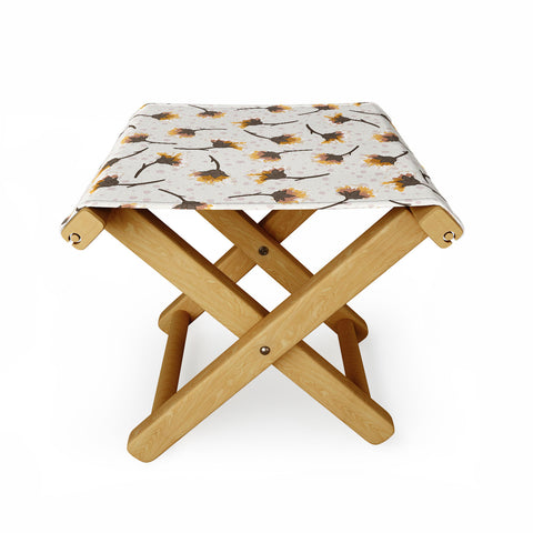 Avenie Secret Garden Pastel Petals VI Folding Stool