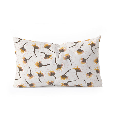 Avenie Secret Garden Pastel Petals VI Oblong Throw Pillow