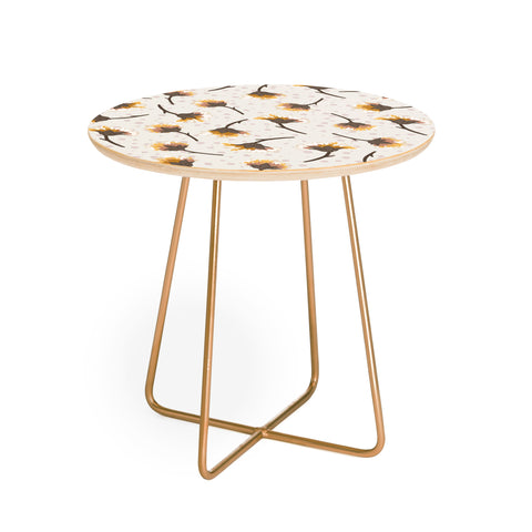 Avenie Secret Garden Pastel Petals VI Round Side Table