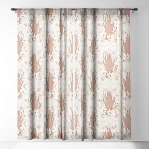 Avenie Secret Garden Petals VII Sheer Window Curtain