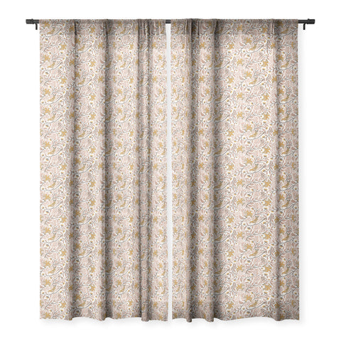 Avenie Secret Garden Petals VIII Sheer Window Curtain