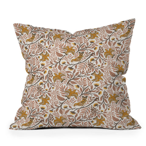 Avenie Secret Garden Petals VIII Throw Pillow