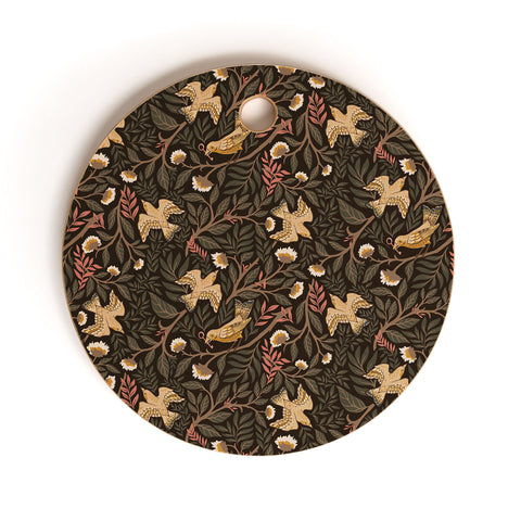 Avenie Secret Garden VII Cutting Board Round