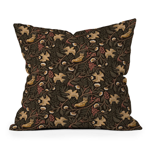 Avenie Secret Garden VII Throw Pillow