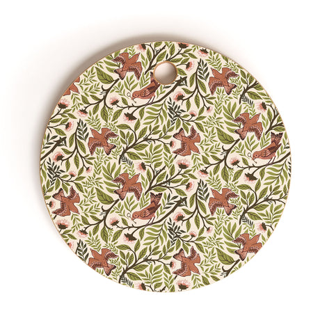 Avenie Secret Garden VIII Cutting Board Round