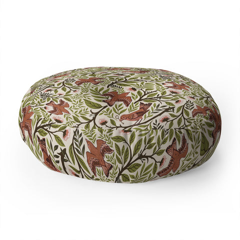 Avenie Secret Garden VIII Floor Pillow Round
