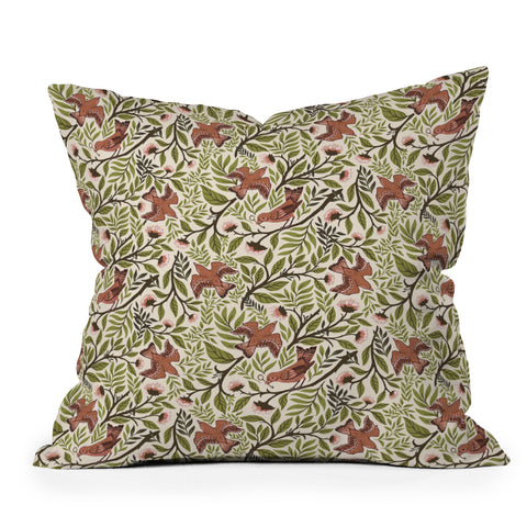 Avenie Secret Garden VIII Throw Pillow