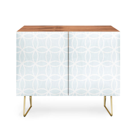 Avenie Shippo Japanese Pattern Blue Credenza