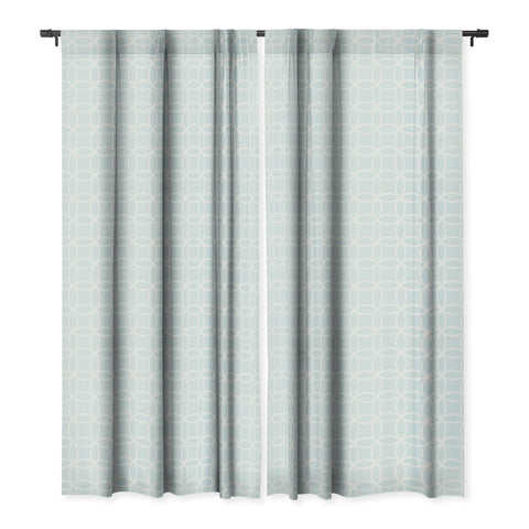 Avenie Shippo Japanese Pattern Blue Blackout Window Curtain