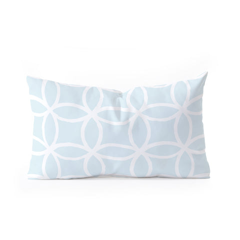 Avenie Shippo Japanese Pattern Blue Oblong Throw Pillow
