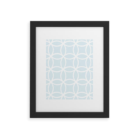 Avenie Shippo Japanese Pattern Blue Framed Art Print