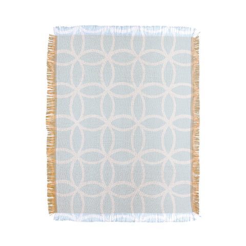 Avenie Shippo Japanese Pattern Blue Throw Blanket