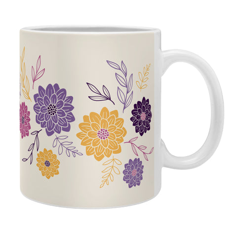 Avenie Simple Dahlias Purple Coffee Mug