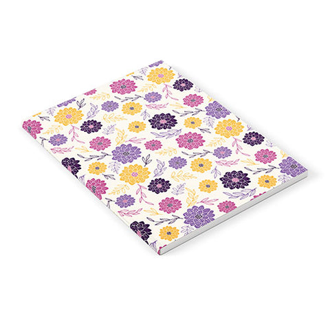 Avenie Simple Dahlias Purple Notebook