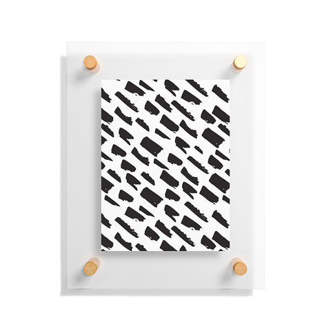 Avenie Small Brush Strokes Black Floating Acrylic Print