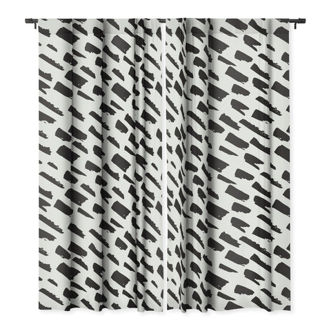 Avenie Small Brush Strokes Black Blackout Non Repeat