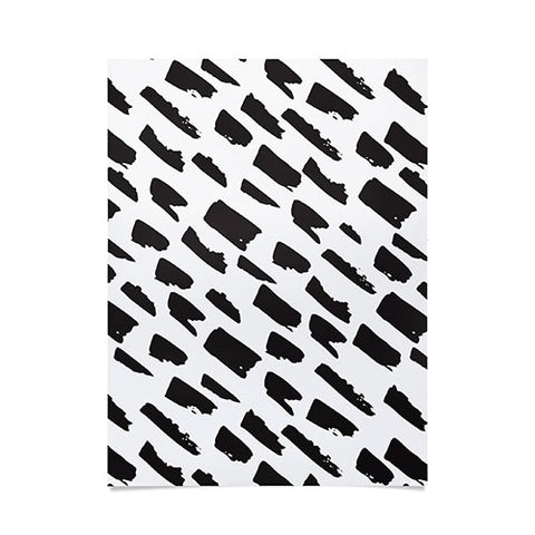 Avenie Small Brush Strokes Black Poster