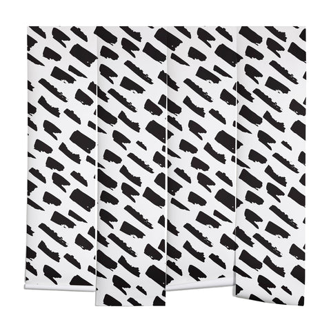 Avenie Small Brush Strokes Black Wall Mural