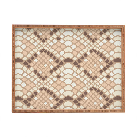 Avenie Snake Skin Desert Rectangular Tray