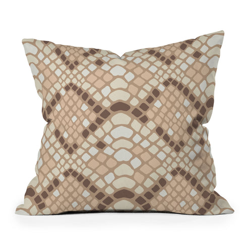Avenie Snake Skin Desert Throw Pillow
