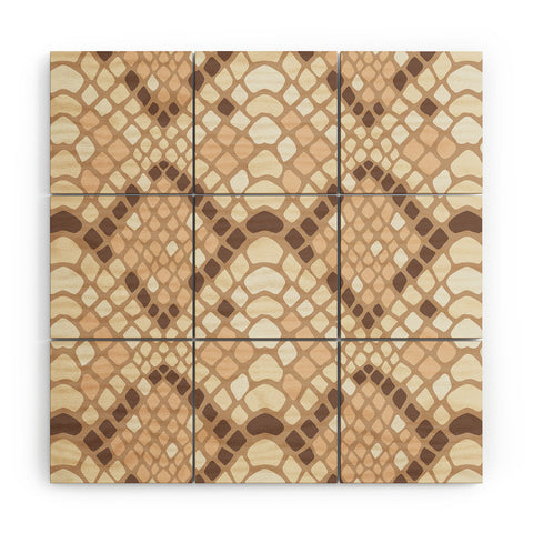 Avenie Snake Skin Desert Wood Wall Mural