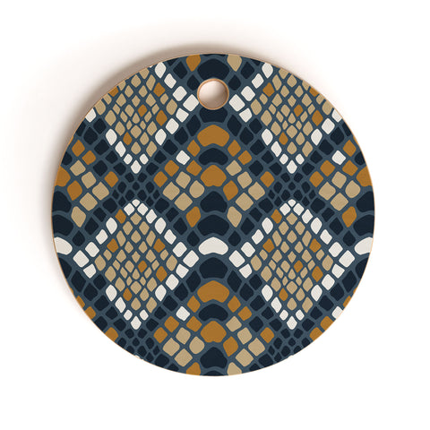 Avenie Snake Skin Python Cutting Board Round