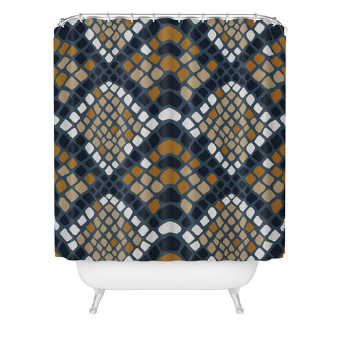 Avenie Snake Skin Python Shower Curtain
