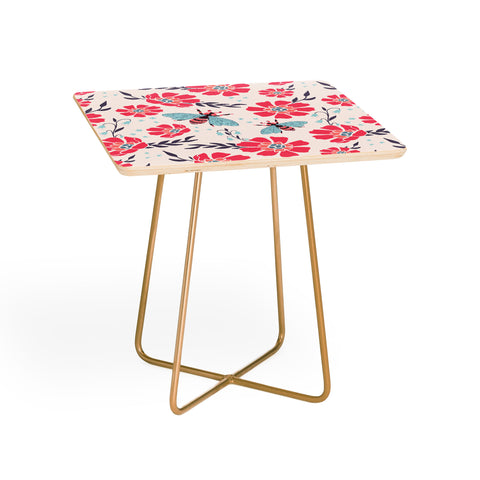 Avenie Spring Bees Coral Side Table